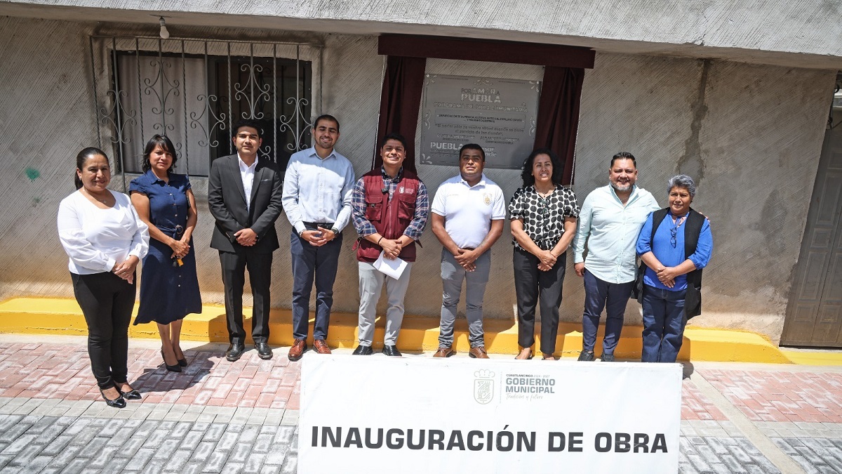 Más obra comunitaria transforma vialidades en Cuautlancingo