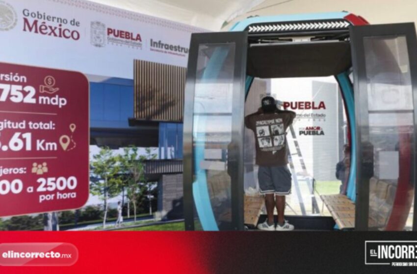  Presentan detalles del Cablebús de Puebla: plantean que la tarifa sea de 12 pesos