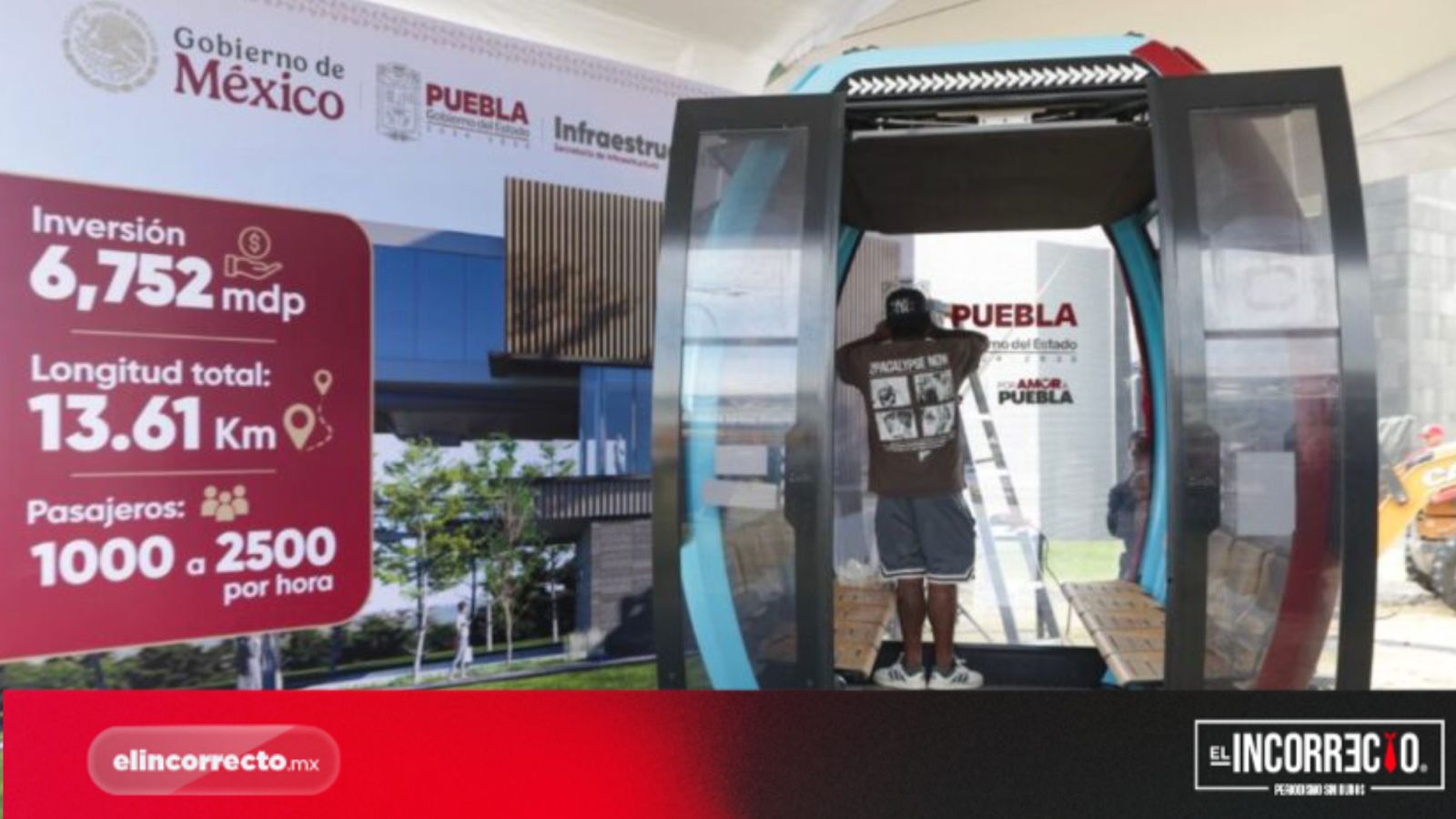 Presentan detalles del Cablebús de Puebla: plantean que la tarifa sea de 12 pesos