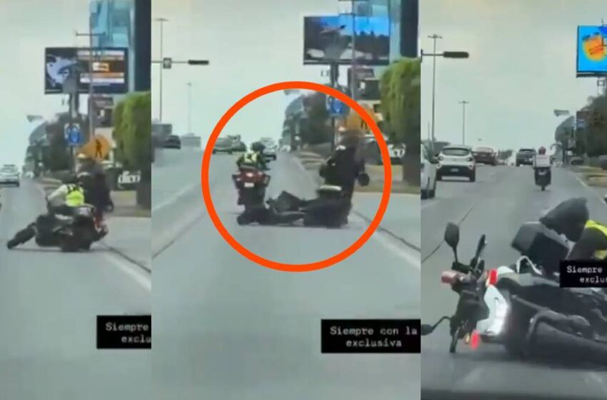  Motociclista arrolla a agente de Tránsito en Vía Atlixcáyotl; queda herido tras intento de detención en Puebla