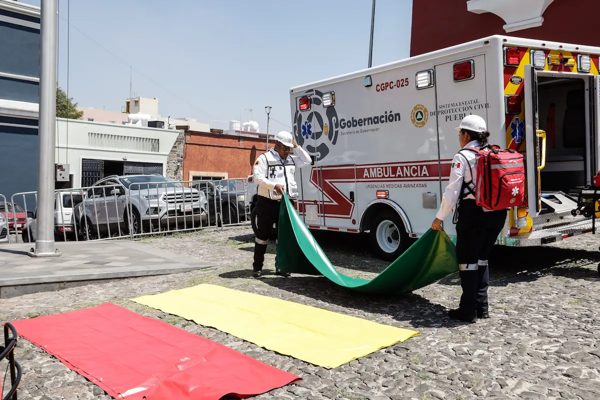Puebla fortalece cultura de prevención con simulacro masivo