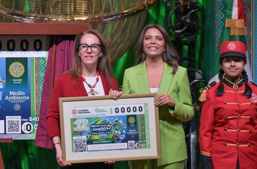  Semarnat y Lotería Nacional presentan billete que difunde el Día Mundial del Medio Ambiente con el mensaje “México juega limpio”