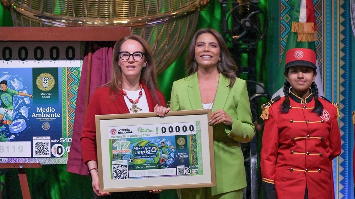 Semarnat y Lotería Nacional presentan billete que difunde el Día Mundial del Medio Ambiente con el mensaje “México juega limpio”