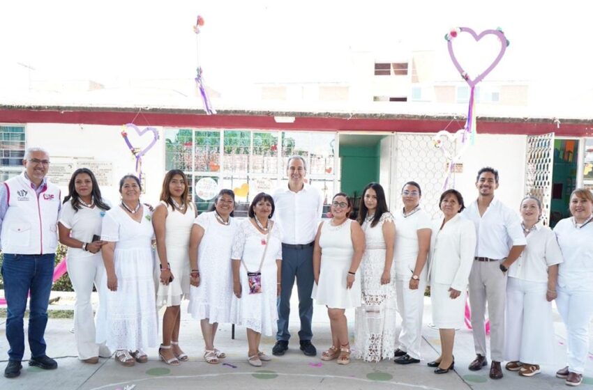 Visita Pepe Chedraui desayunador escolar en el Jardín de Niños «La Flor»