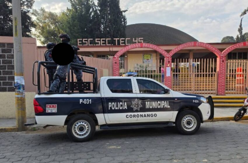  Evacúan secundaria en Coronango tras mensaje amenazante; autoridades descartan riesgo