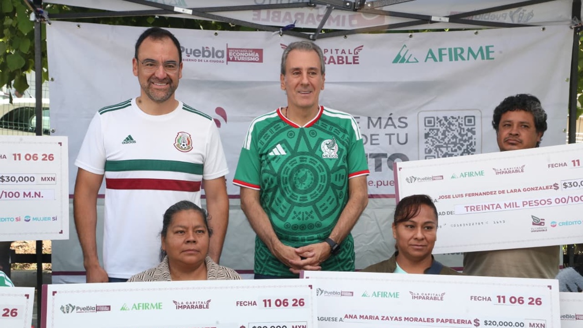 Entrega Pepe Chedraui cheques de “Tu Crédito Imparable” en San Jerónimo Caleras