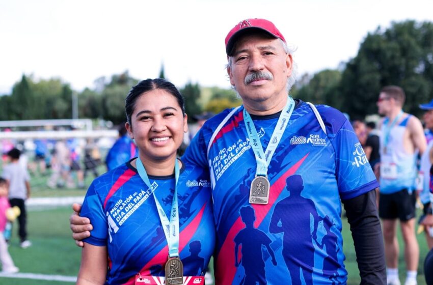  Más de 6 mil corredores celebran el Día del Papá en el Medio Maratón de San Andrés Cholula 2026