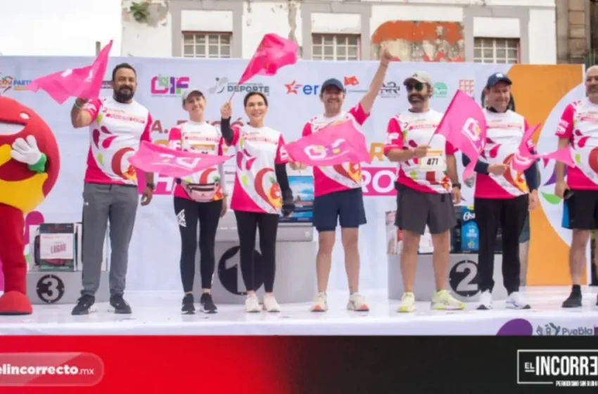  Más de mil poblanos participan en carrera y reúnen 15 toneladas de alimentos
