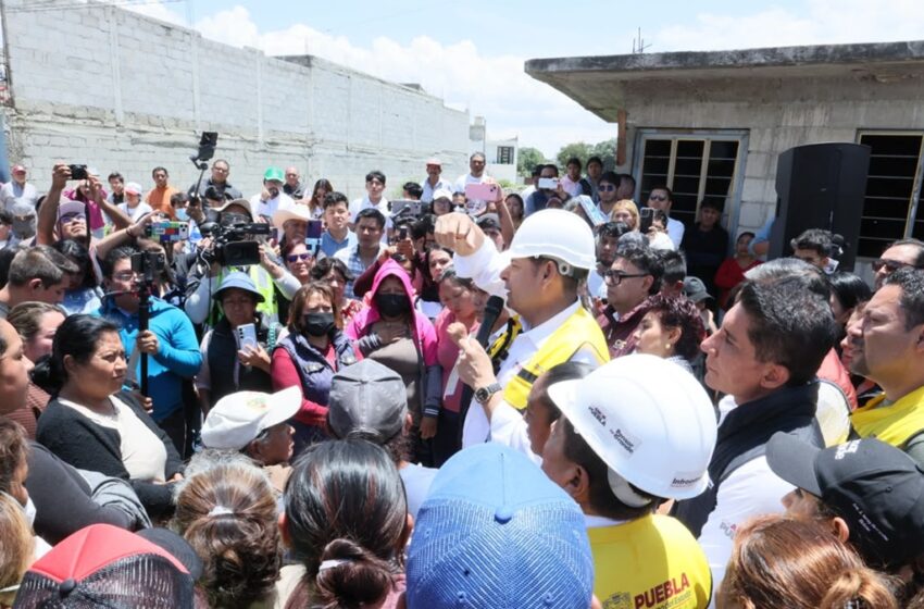  Por tierra y por aire, gobernador Armenta Mier recorre zona afectada en ciudad Serdán