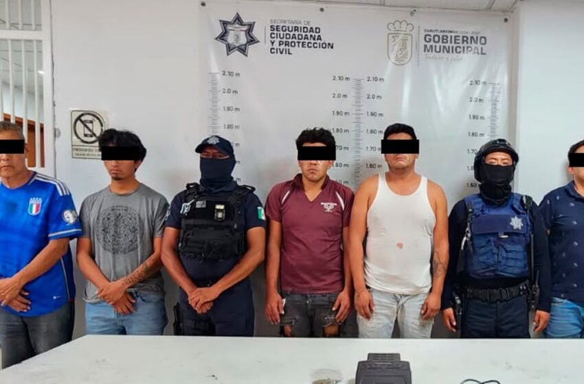  SSCyPC recupera vehículo de carga y asegura a cinco probables responsables