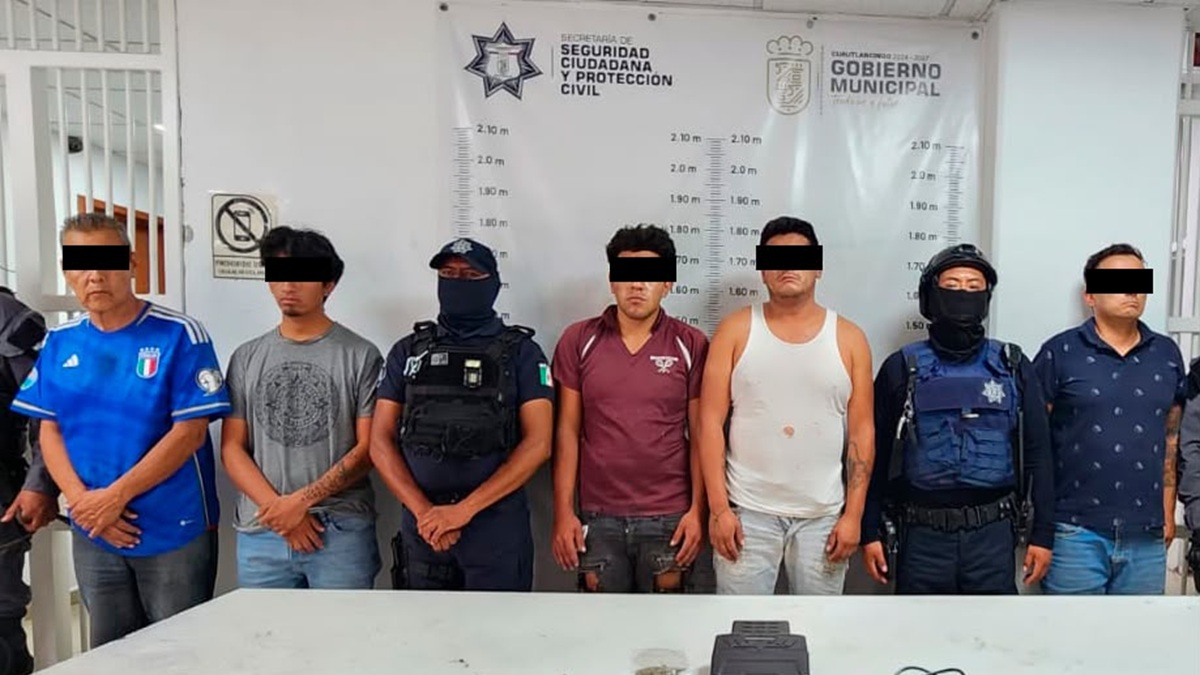 SSCyPC recupera vehículo de carga y asegura a cinco probables responsables