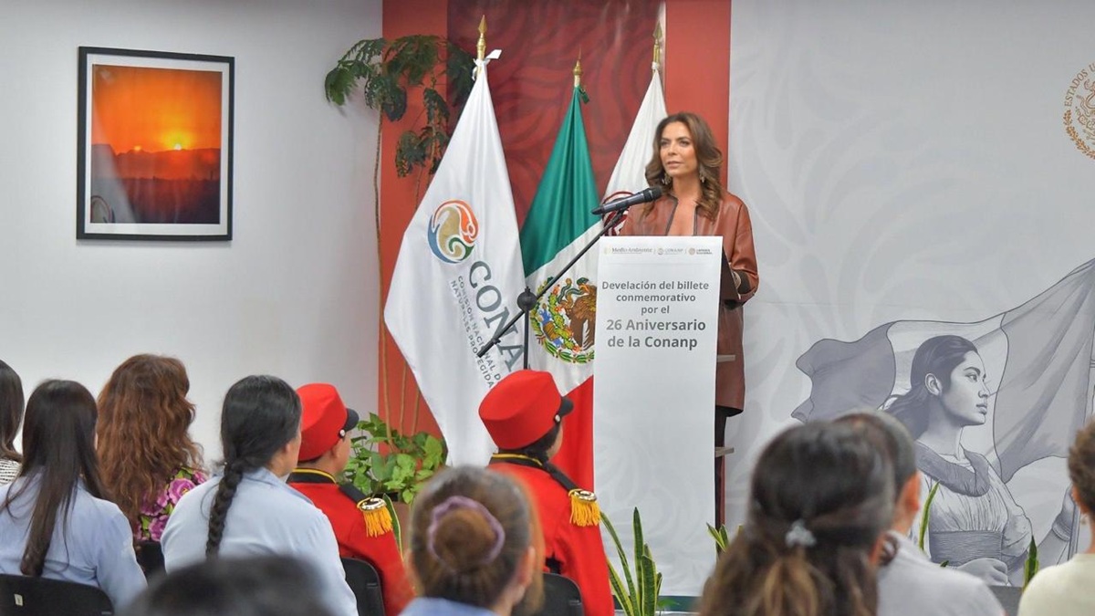 Semarnat, Conanp y Lotería Nacional develan billete conmemorativo por el 26 aniversario de la institución dedicada a la protección del patrimonio natural del país