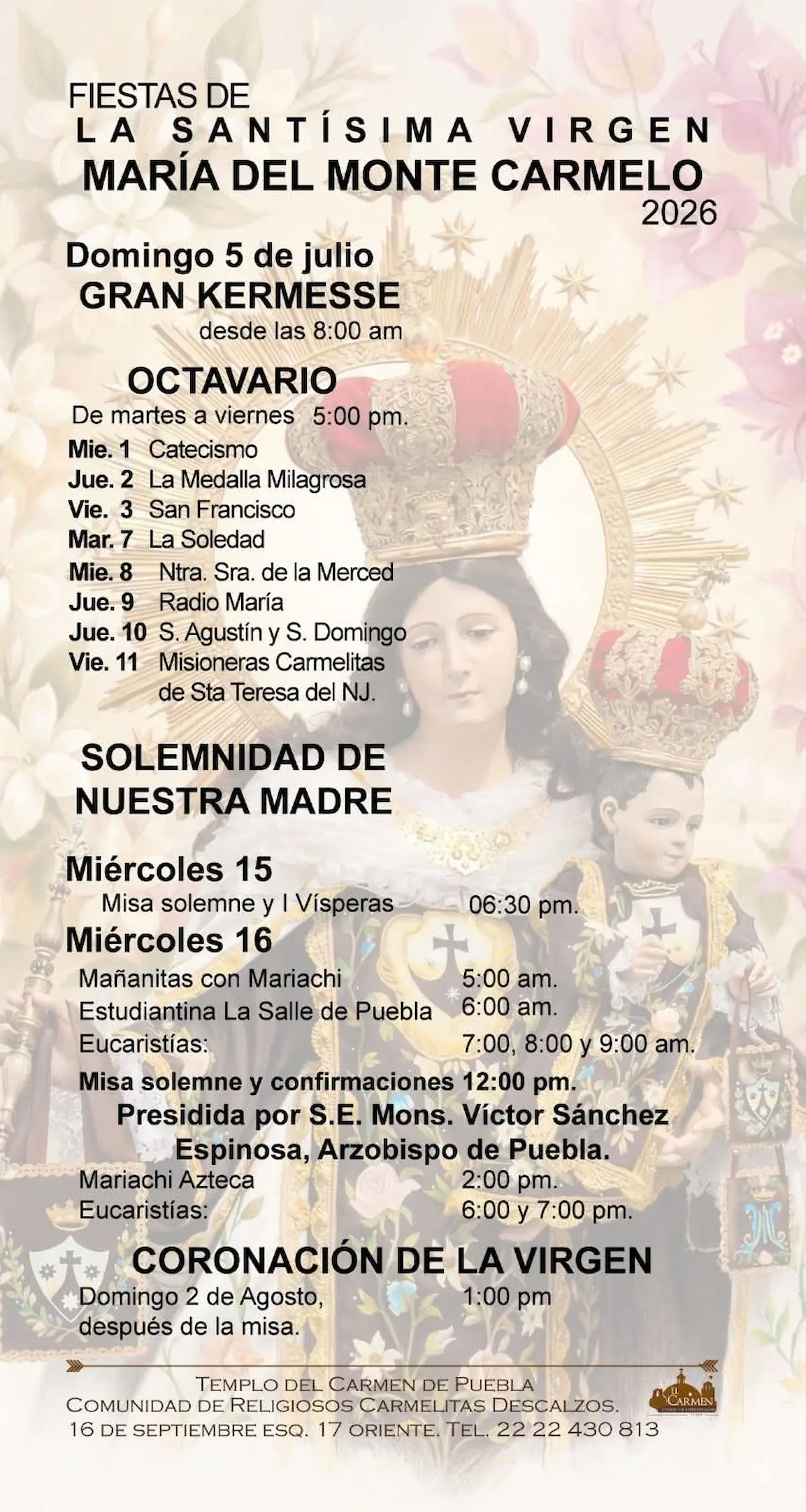 Celebración de la Virgen del Carmen provoca cierres viales en el CH