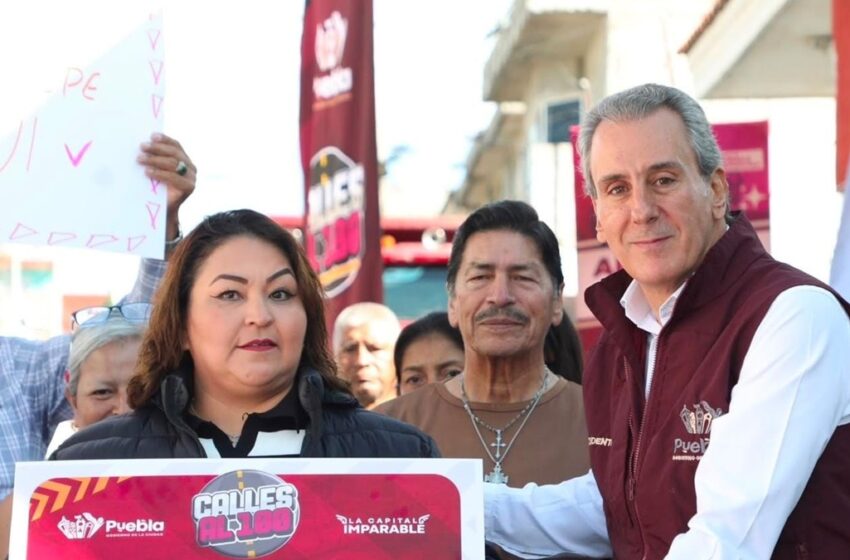  Encabeza Pepe Chedraui trabajos de rehabilitación vial en la Junta Auxiliar de San Jerónimo Caleras