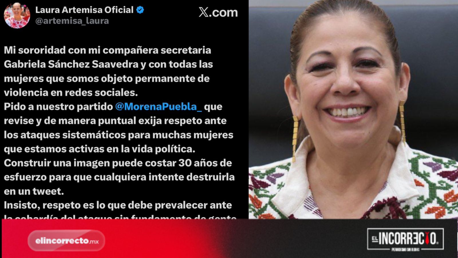 Laura Artemisa sale en defensa de “La Bonita” Sánchez tras ataques en su contra