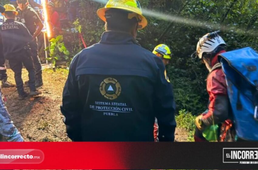  Localizan a la última persona desaparecida en la gruta de Cuetzalan