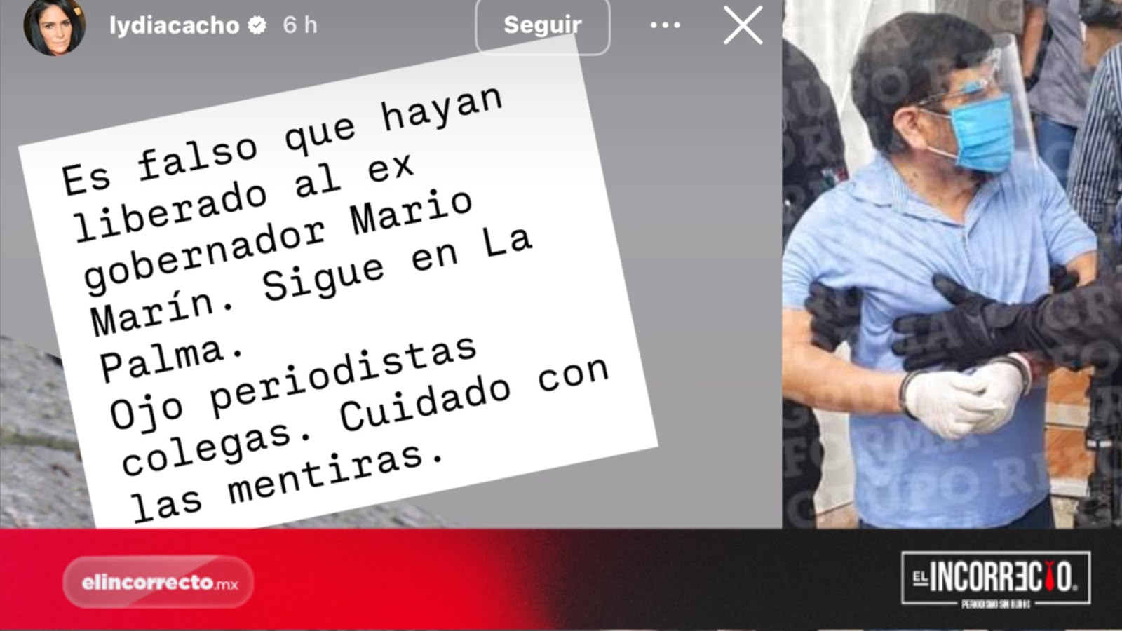 Lydia Cacho desmiente que Mario Marín dejará la cárcel