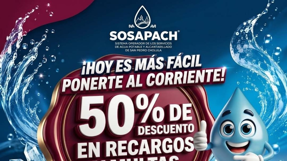 SOSAPACH pone en marcha campaña de 50% de descuento en recargos y multas para la regularización de cuentas