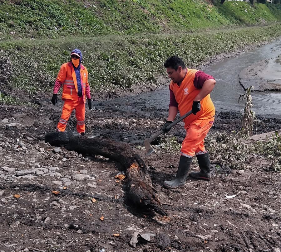 Comuna labores preventivas en Puente Negro ante pronóstico de lluvias