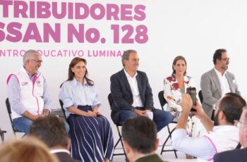 Colocan MariElise Budib y Pepe Chedraui primera piedra de LUMINA
