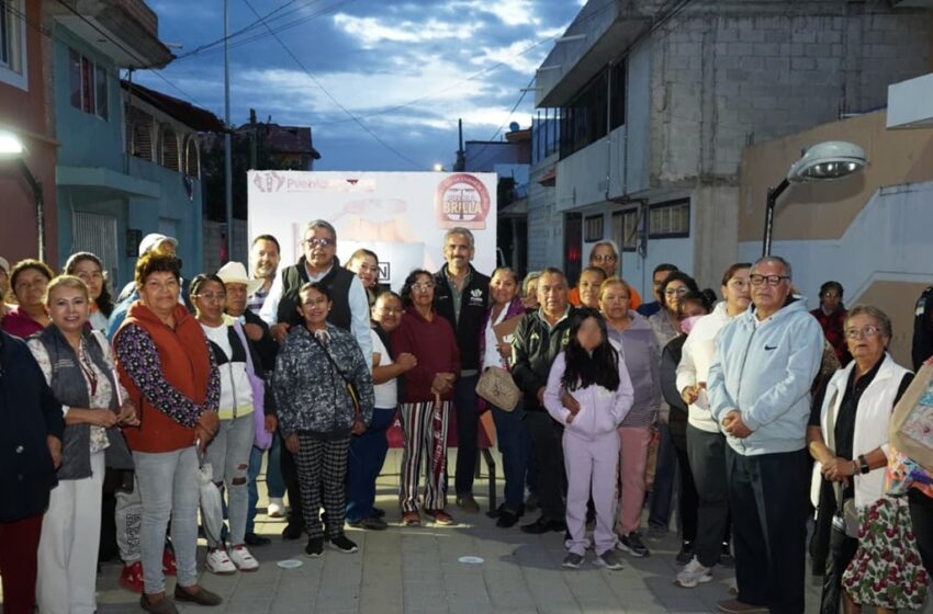  Con Puebla Brilla, Gobierno de Pepe Chedraui moderniza al 100 por ciento el alumbrado en Santa Margarita
