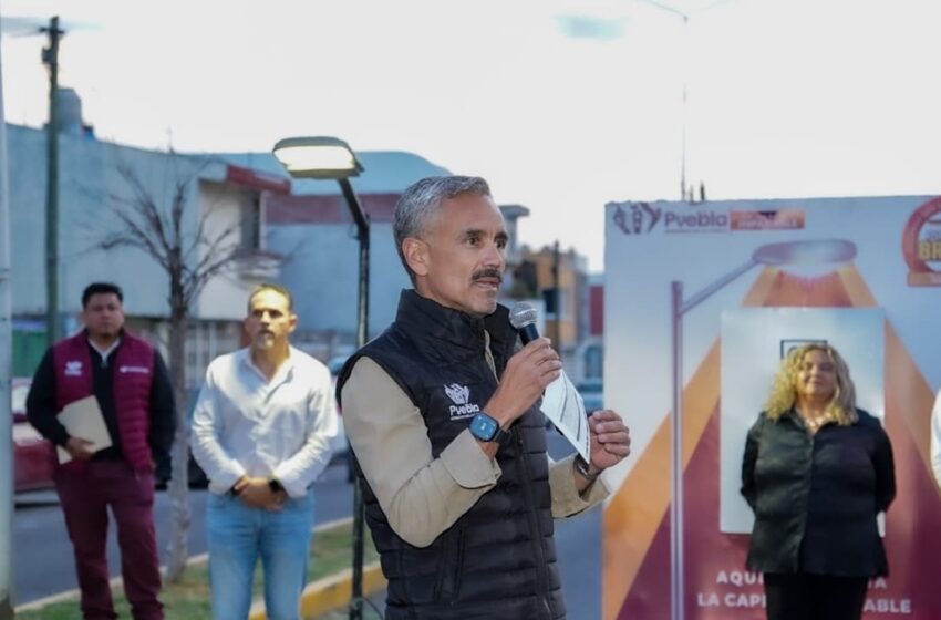  Con Puebla Brilla, Pepe Chedraui moderniza con LED 113 luminarias en Hacienda Los Capulines II