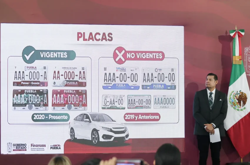  Estas placas ya no son vigentes en Puebla y tendrás que cambiarlas; gobierno anuncia descuentos