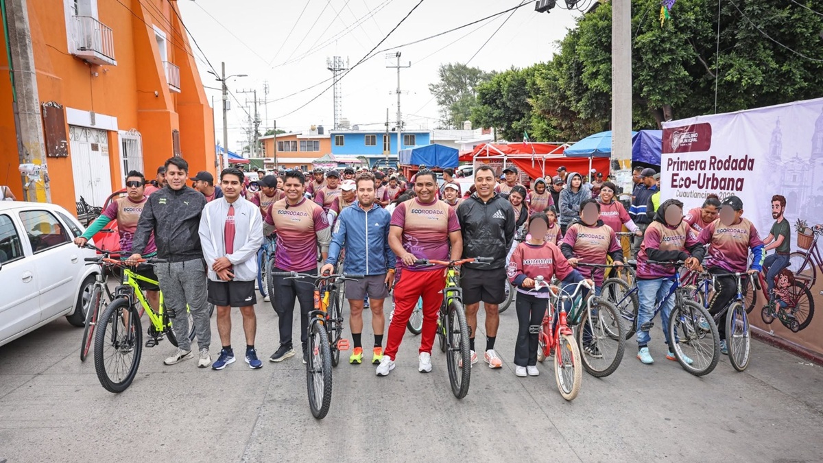 Omar Muñoz impulsa deporte y convivencia familiar con Rodada Eco-Urbana