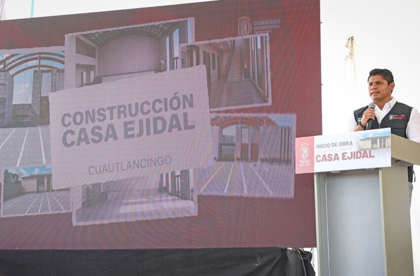  Omar Muñoz inicia construcción de nueva Casa Ejidal