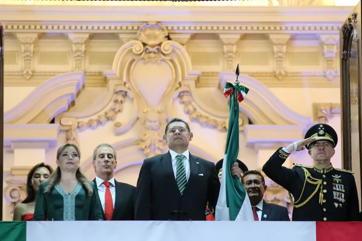 Armenta en su segundo Grito de Independencia