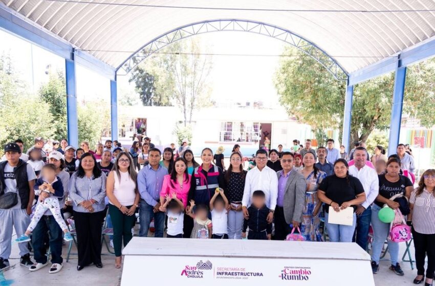 Destina Lupita Cuautle obra para mejorar la seguridad de preescolar en inspectoría Concepción La Cruz
