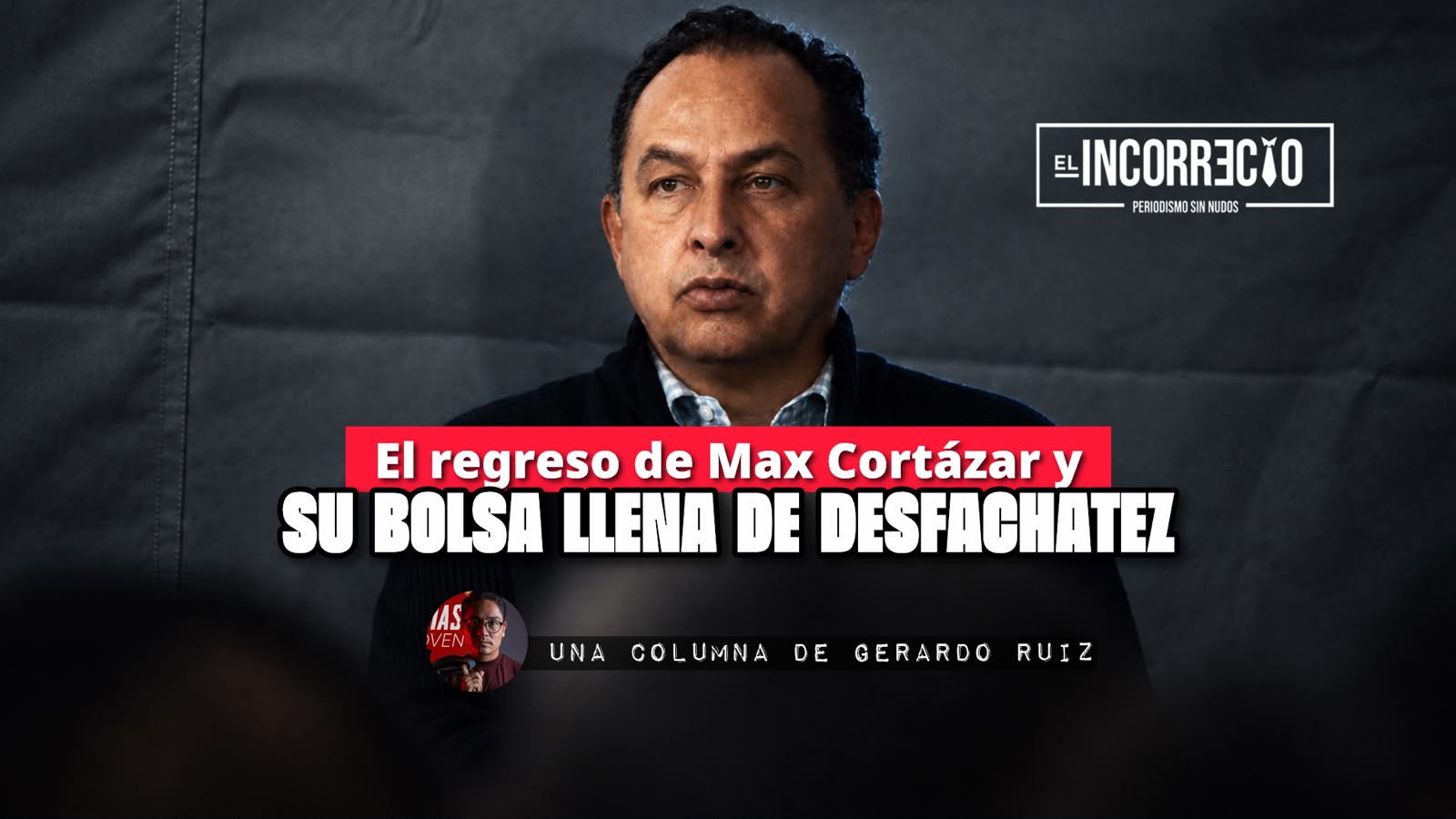 El regreso de Max Cortázar y su bolsa llena de desfachatez