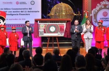Emite Lotería Nacional billete conmemorativo por el 22 aniversario de la Unidad de Inteligencia Financiera