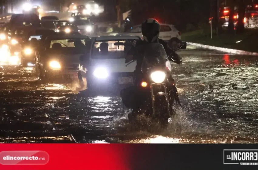  Granizada y lluvia dejan daños, choques e inundaciones en Puebla