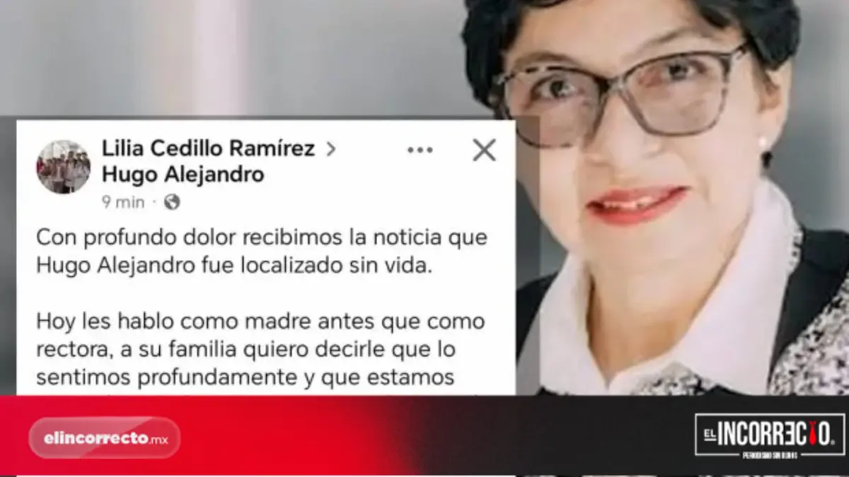 “Hoy les hablo como madre antes que como rectora”: Lilia Cedillo tras muerte de Hugo Alejandro