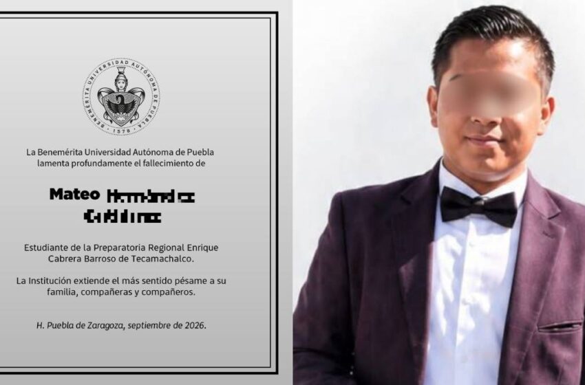  Adolescente BUAP, hijo de alcalde, víctima de secuestro y homicidio en Puebla