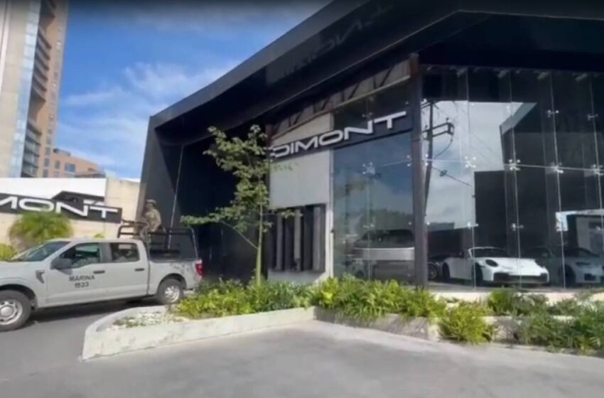  Catean agencia de autos de lujo y aseguran centro nocturno tras captura de “El Amarillo” en Lomas de Angelópolis, Puebla