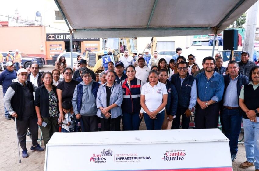  Continúa Lupita Cuautle con el inicio de obras prioritarias y solicitadas por la ciudadanía de San Andrés Cholula