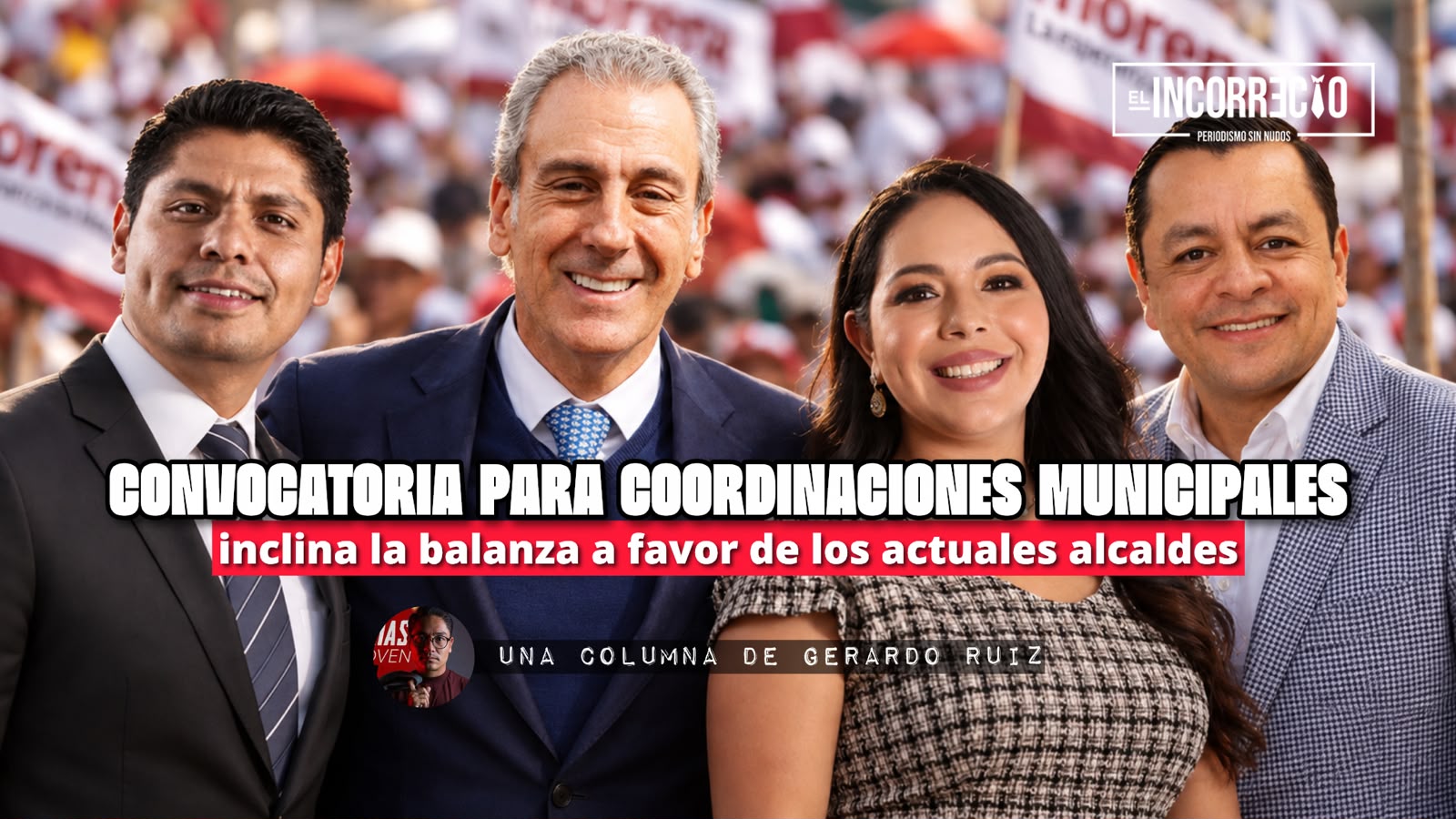 Convocatoria para coordinaciones municipales inclina la balanza a favor de los actuales alcaldes