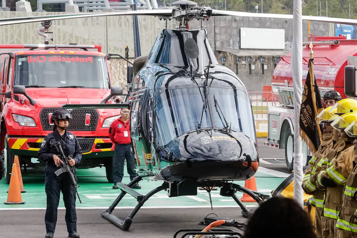 Helicóptero Leonardo del Gobierno de Puebla costó 115.7 mdp