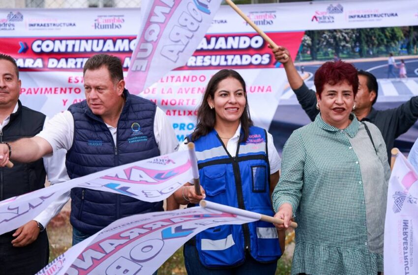  Inicia Lupita Cuautle rehabilitación de La Luna, una vialidad clave para la Delegación Atlixcáyotl