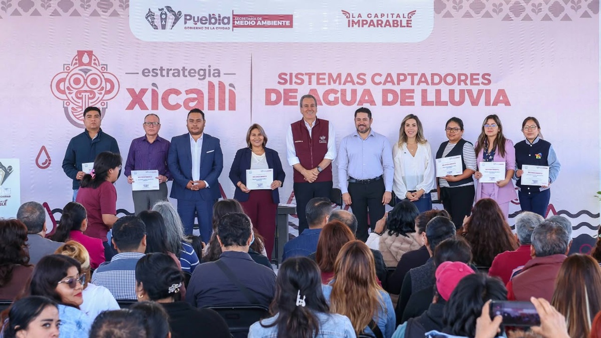 Pepe Chedraui impulsa la instalación de captadores pluviales en más de 100 escuelas públicas de Puebla