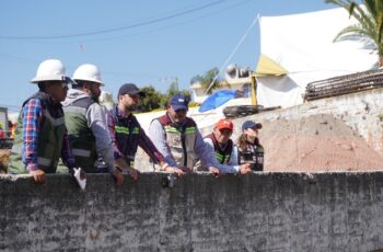 Supervisa Gobierno de Pepe Chedraui construcción del Puente Vehicular de San Miguel Canoa