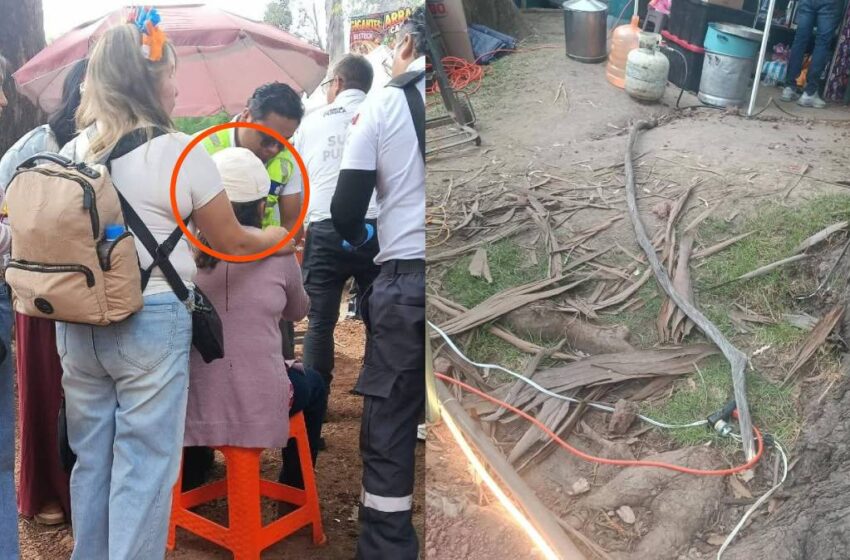  Mujer sufre traumatismo craneoencefálico tras caerle una rama en evento Catrineras en Puebla